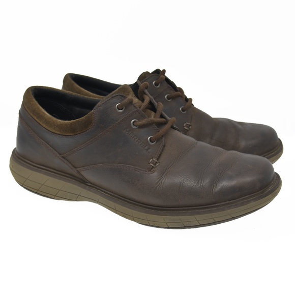 *MERRELL Sz 11 Brown Leather Oxford Comfort Shoes main image 4